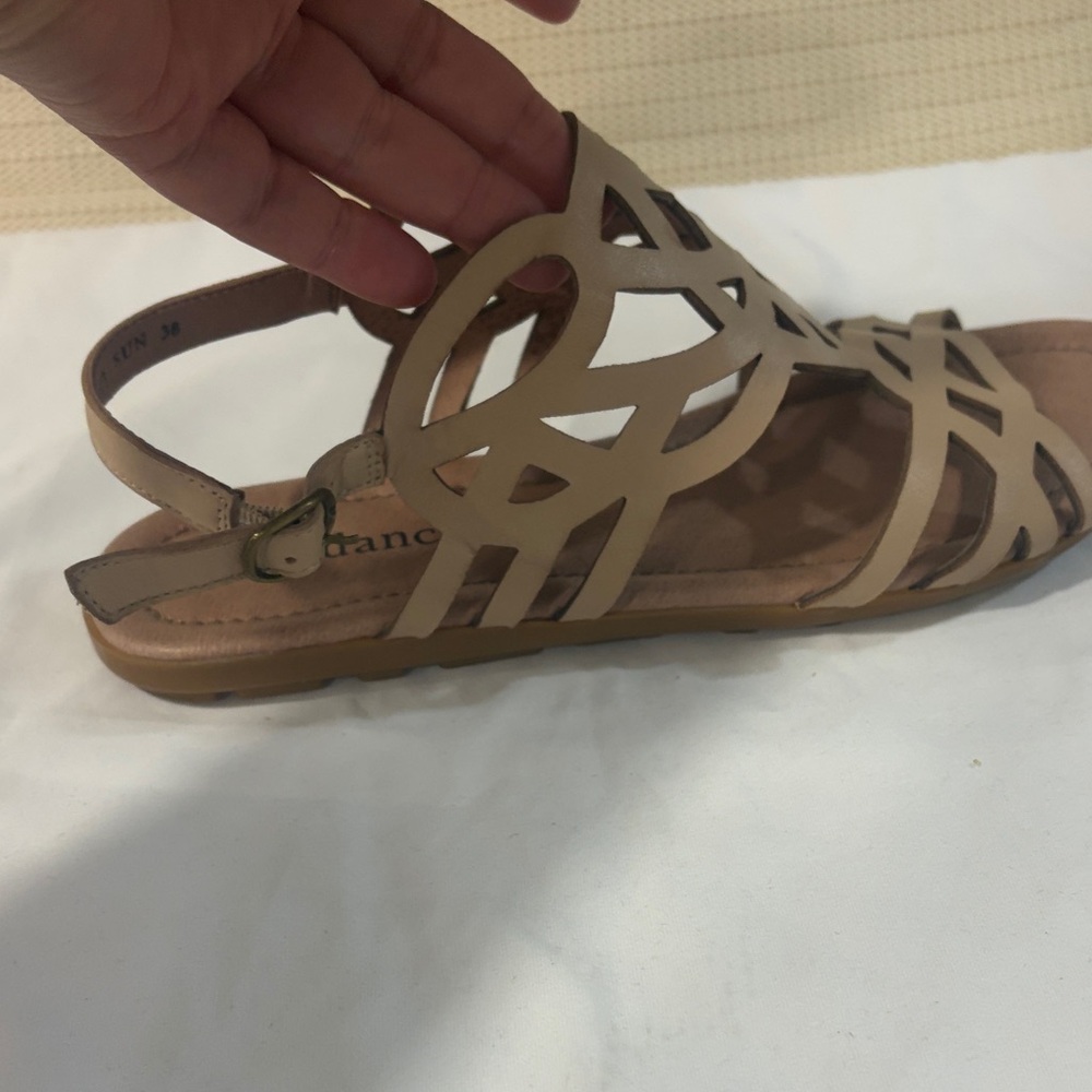 Sundance Beige Cutout Sandals